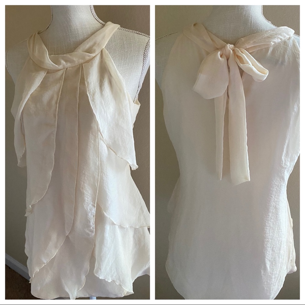 Maurices Sleeveless Cream Blouse